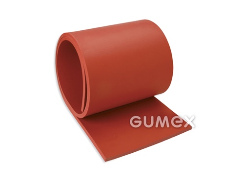 Guma pre všeobecné použitie NR-L RED GB, hrúbka 2mm, BVL, šírka 1200mm, 55°ShA, NR-SBR, -20°C/+70°C, červená